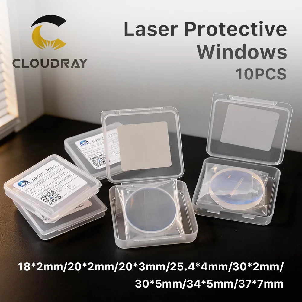 Cloudray 10 SZT. Ochronne Okienka WSX Oryginalne 18*2/30*5/37*7 Ochronne Soczewki Optyczne do Głowicy Laserowej WSX KC13 KC15 NC30 NC60