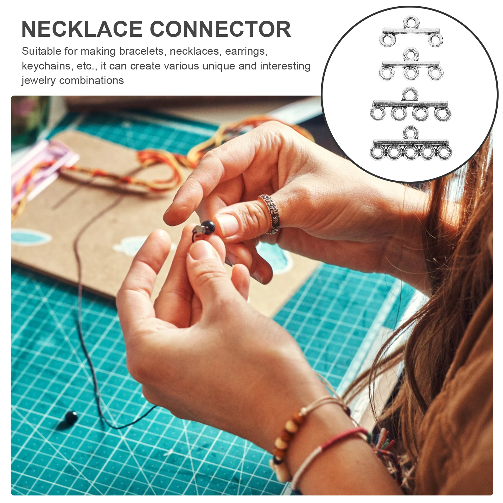

40 Pcs Alloy Pendant Accessories Making Charms Bracelet for Necklace Jewelry Bracelets Connector