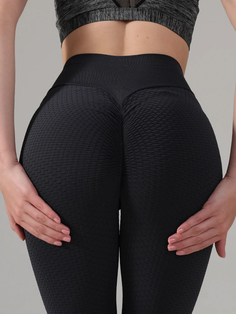 Honeycomb Seamless Leggings Booty Lifting Gym Sports Running Joggings Push Up Leggins Fitness Yoga Pants