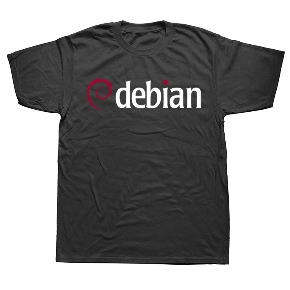 تي شيرت قطني كاجوال للرجال بأكمام قصيرة ، توبات ديبيان عصرية للصيف ، تيشيرتات مبرمج كمبيوتر ، ملابس الشارع الشهير #1