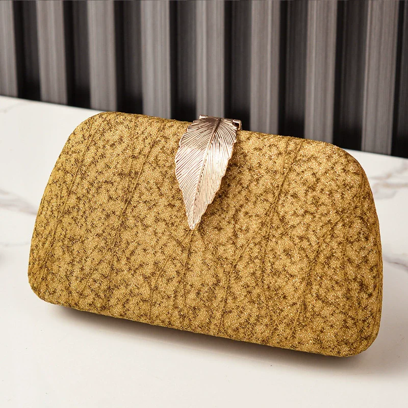 Women's Bag Leaf Hasp Handbag Luxury Designer Evening Clutches for Woman Elegant Brand Crossbody Bags Ladies Korean Purse