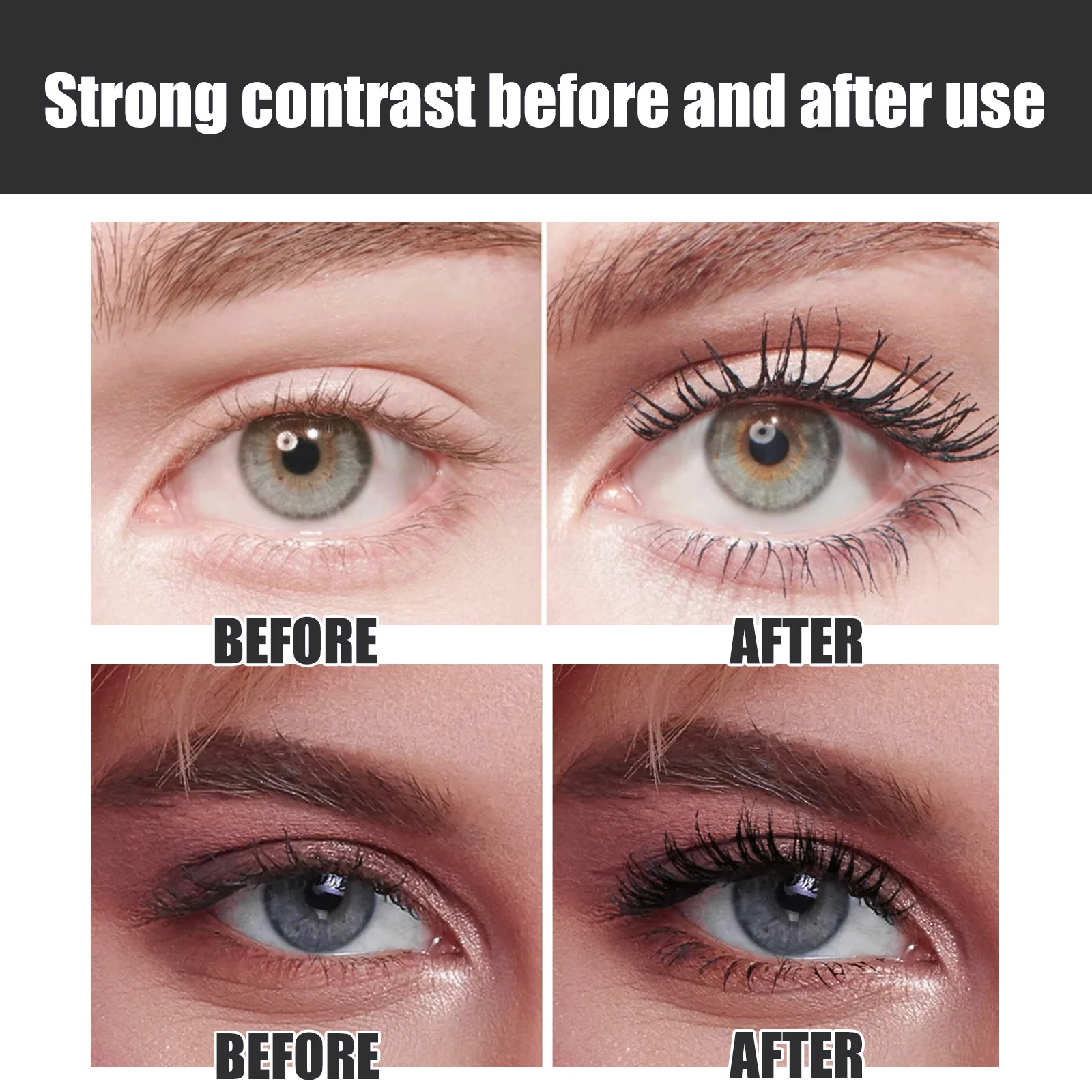 Diamond Lash Mascara, wasserfest und wischfest, langlebig, kräuselnd und voluminös, verdickende Wimpernprimer für die Augen