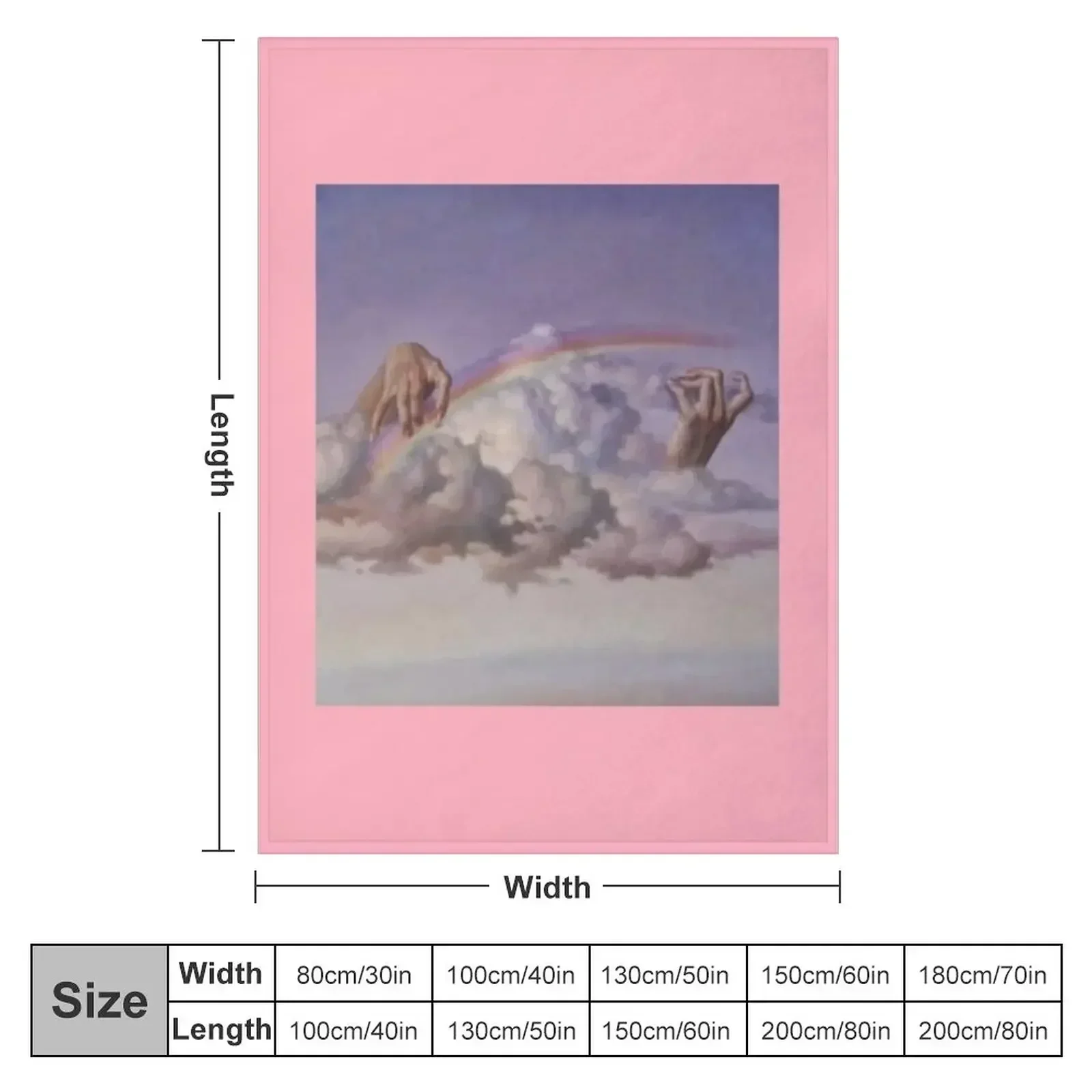 Vintage Hands Holding A Rainbow Throw Blanket Luxury Brand Loose Single Sofa Throw Blankets