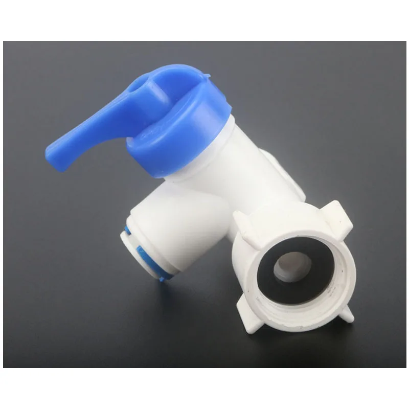bzcemind 1 x Umkehrosmose-Rohr-Absatz, Kunststoff, Kugelhahn, 1 4 Zoll Schlauch, Schnellkupplung, 1 2 Zoll männlich, 3-Wege-Wasserhahn, Wasserreiniger, Wasserhahnanschluss, T-Stück 6,35 mm BSP × 1 4