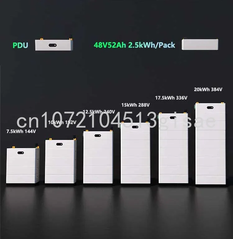 Solar Energy Storage Battery 10kWh 15kWh 20kWh 48V 52Ah Stacked Solax Lithium Lifepo4 Battery Pack with Inverter