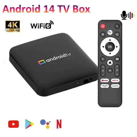 H96 Max S905L3 TV Box Android 14 TV Box 4K Streaming Android TV Box Voice Assistant Home Media Player Set Top Box 2GB 16GB