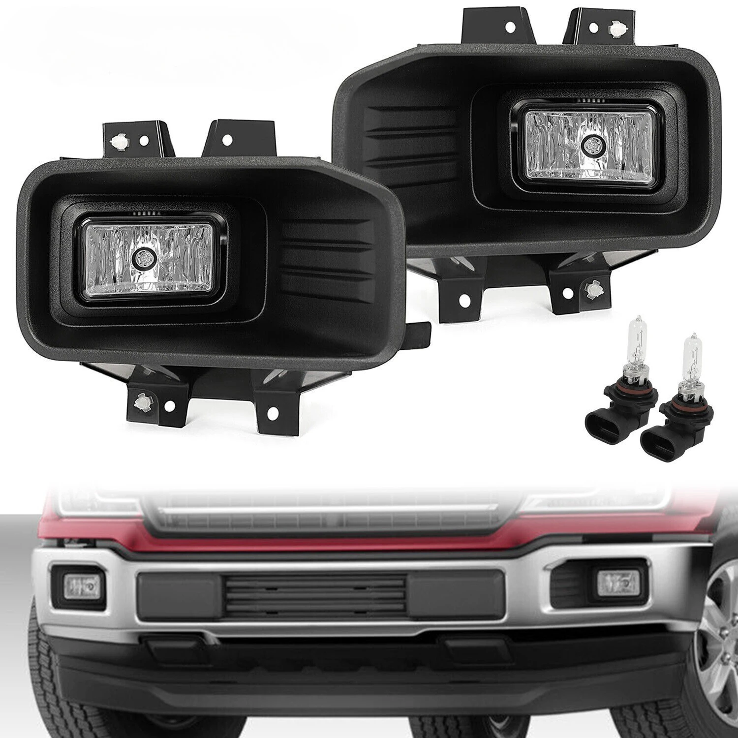 

Fog Lights Driving Lamps Left & Right W/Bulbs For Ford F150 2018-2020 19