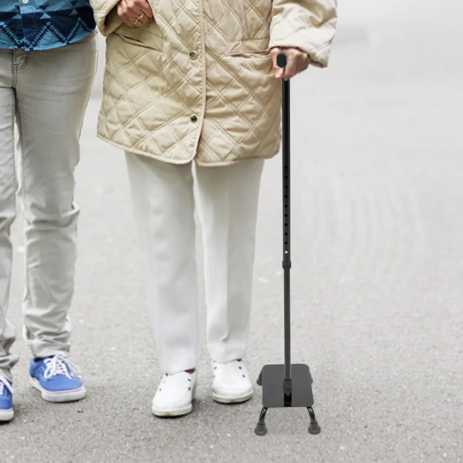 Adjustable Stair Climbing Assist Cane for Seniors, Non-Slip Stability Walking Aid with Step-Assist, Stair Lift Device for Safe