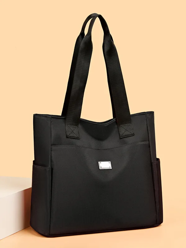 fashionable-oxford-cloth-tote-bag-women's-commuter-underarm-single-shoulder-bag-large-capacity-trendy-girl's-handbag