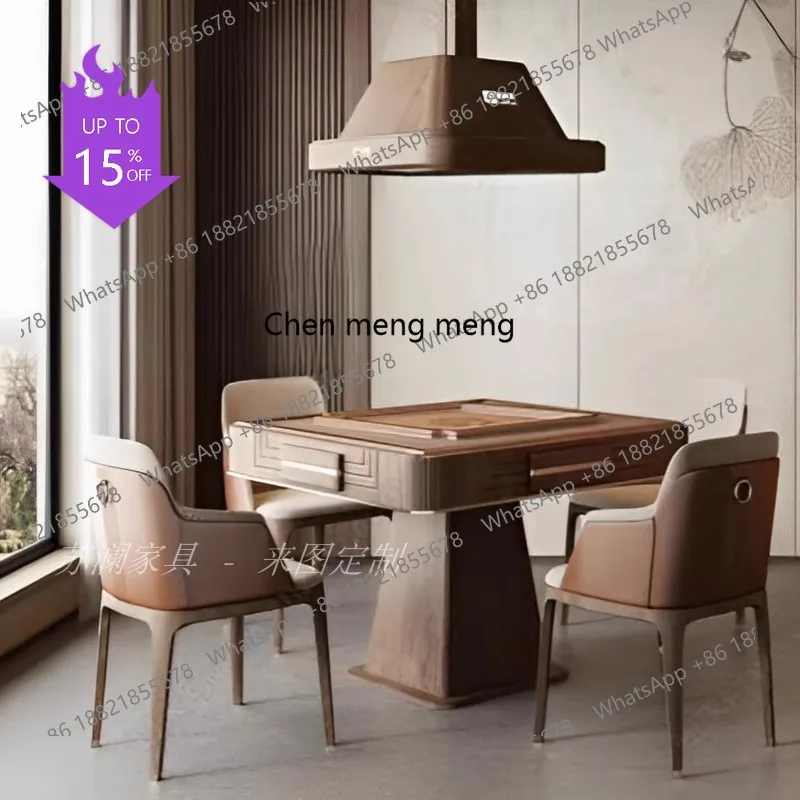 X188 Automatic Mahjong Table and Chair Set New Chinese Style Homestay Tea House Chess Table Hotel Private Room Egg Beating Table