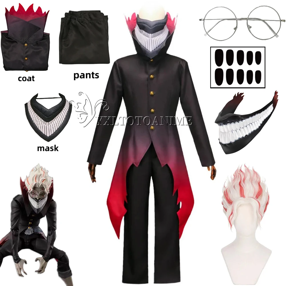 2024 New Anime Dandadan Okarun Ken Takakura Cosplay Costume DAN DA DAN Black Gradient Coat Wig Man Halloween Carnival Suit