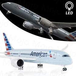 1:130 Scale 43 cm 787 Boeing Jetliner American B787 Aircraft Model Die-Cast Resin Plane Jewellery With LED Lights Can Be A Gift