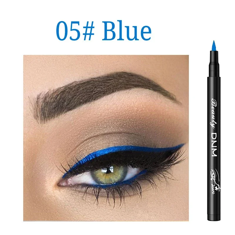 12 Colors Liquid Eyeliner Pencil Waterproof Make Up Eye Liner Pen Matte Black Red Green Colorful Liners Eyes Makeup Long Lasting