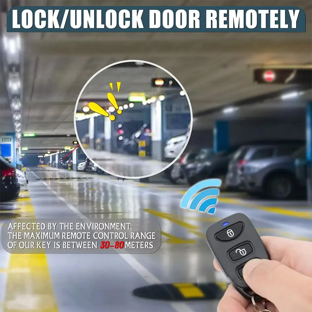 

Car Door Lock 433MHz 2 Remote Car Accessories Easily Keyless Actuator Universal System Install Premium Lock Entry 12V Door Z7H1