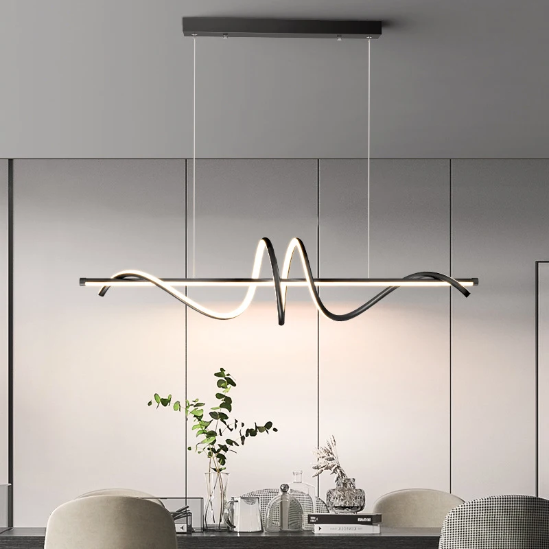 Moderne Draaien Led Hanger Lampen Met Afstandsbediening Gold Lange Voor Salontafel Eetkamer Keuken Kroonluchter Verlichting Armatuur