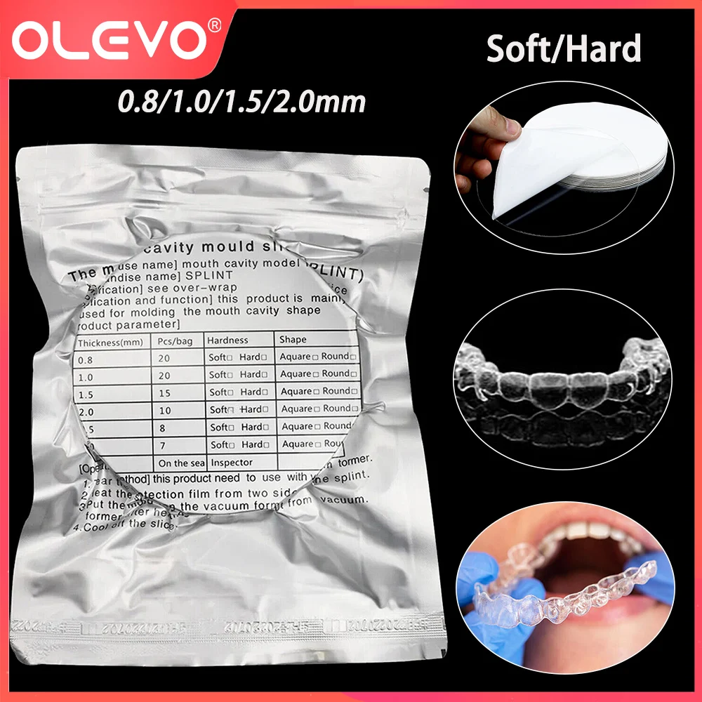 OLEVO Dental Lab Splint Thermoforming Material Vacuum Forming Oral Mouth Cavity Mould Slice Hard Soft Round Odontologia Tools