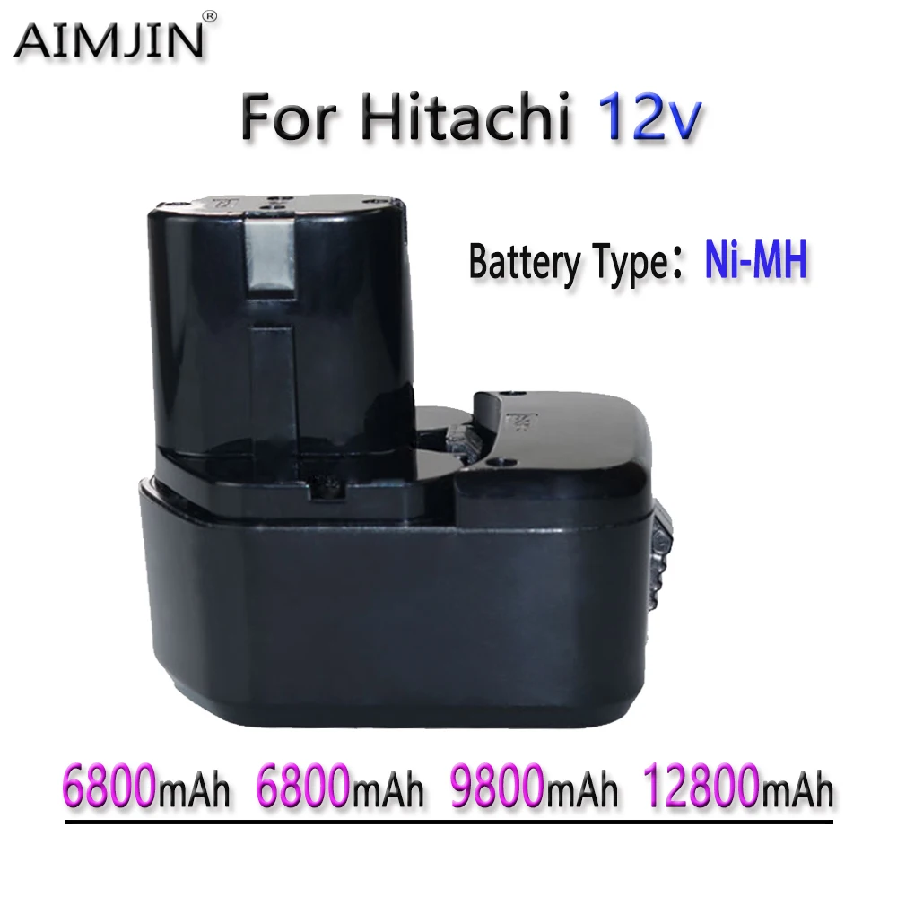 

Neue 12V Batterie 4800/6800/9800/12800mAh Rechargeble Batterie For Hitachi EB1214S 12V EB1220BL EB1212S WR12DMR CD4D DH15DV c5D,