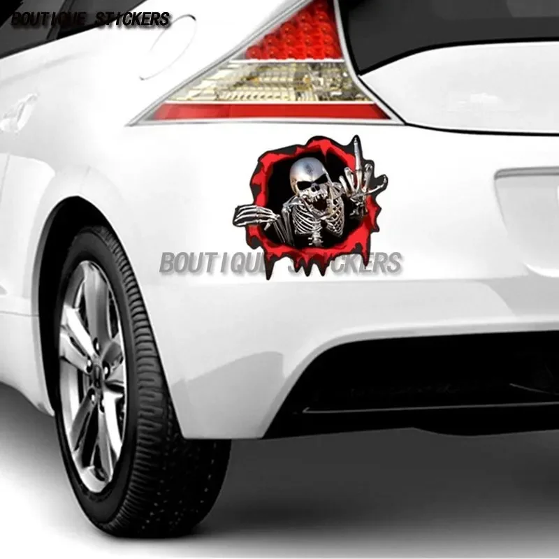 

Creative car decal skull bullet hole decoration accessories car window motorcycle sticker waterproof PVC all body sticker