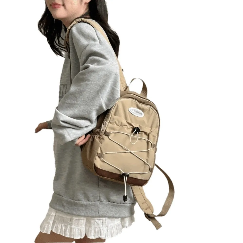 일본식 경량 배낭 단색 대용량 나일론 숄더백 다용도 대학생 책가방 남여공용