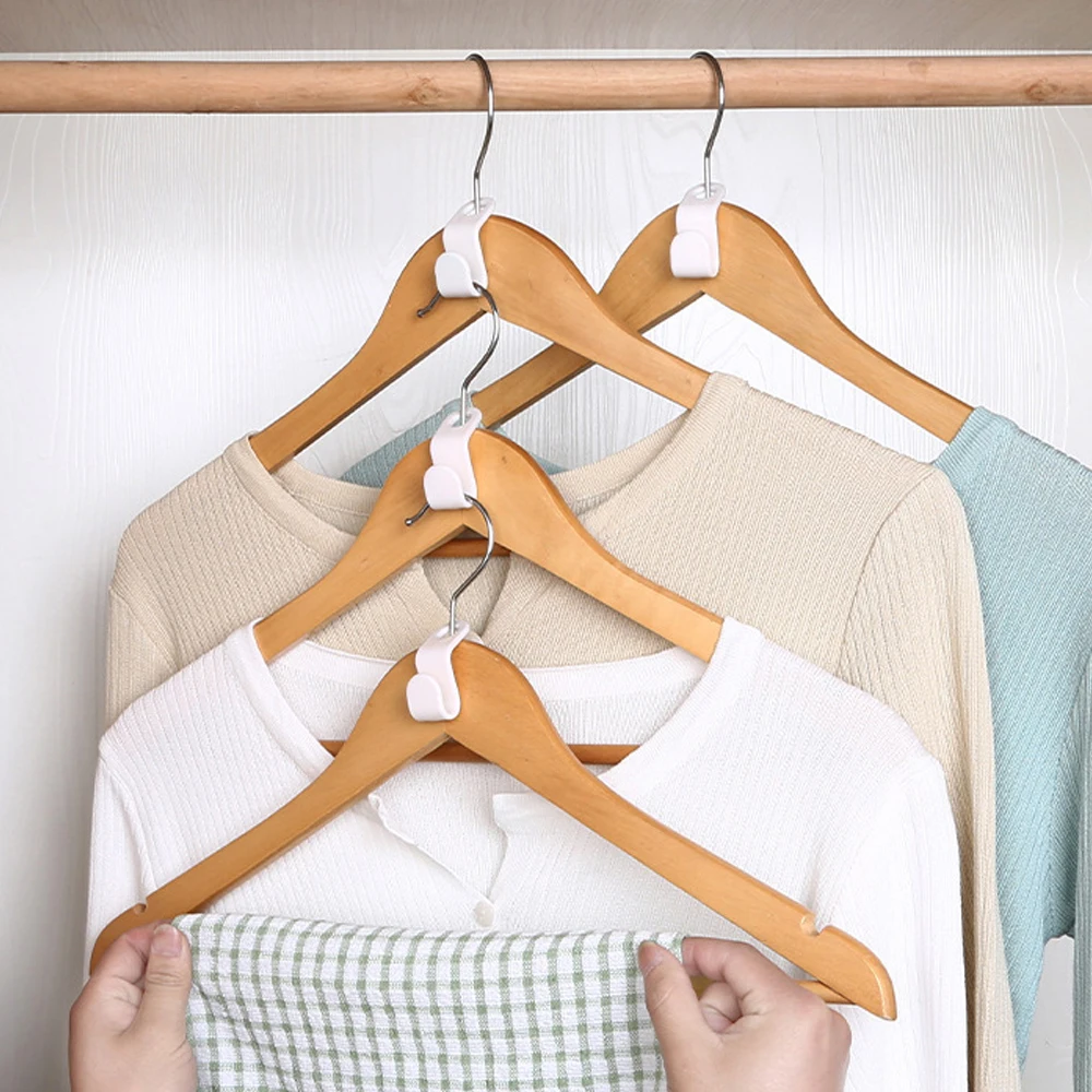 50/10Pcs Clothes Hanger Hooks Space Saving Closet Connector Hook Cascading Hanger Plastic Extender Clips Wardrobe Coat Organizer