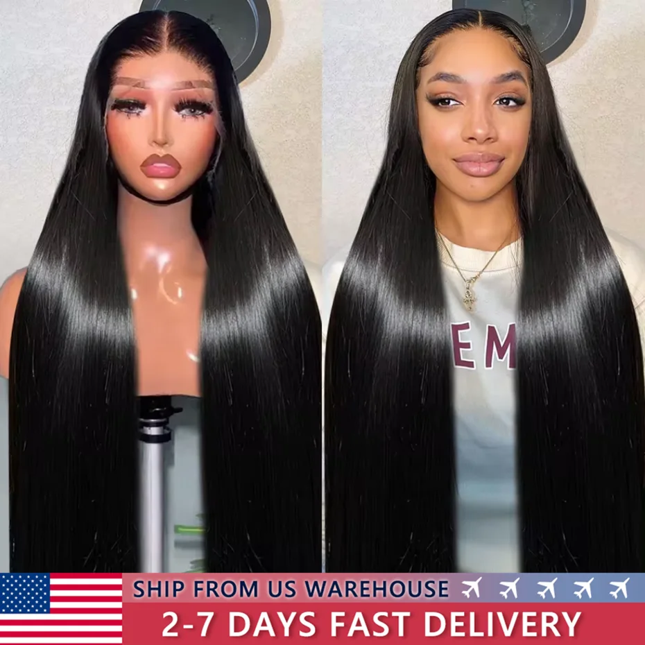 13X4 Lace Frontal Wig Human Hair Pre Plucked Bone Straight Human Hair Wigs For Women 13x6 HD Lace Front Human Hair Wig Bling