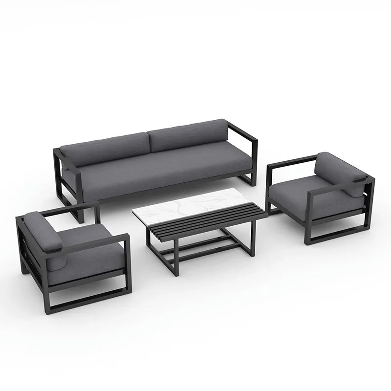 

Outdoor sofa corner outdoor courtyard garden terrace simple project model room Chinese chair furniture plastic aluminum