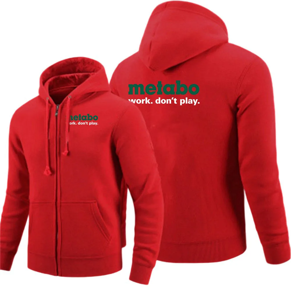 Metabo Tools Logo Print 2026 Leisure Hoodies Spring And Autumn Men's High Cost-effectiveness for Outdoor Sports Coat Jacket