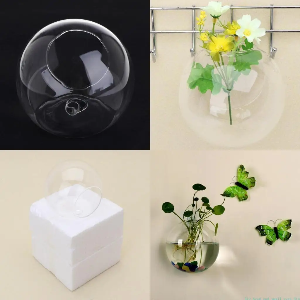 581C Wall Hang Glass Flower Planter Vase Terrarium Container Home Garden Decor Ball