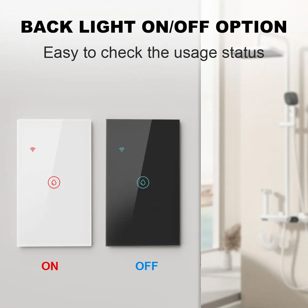 40A 8000W Tuya US WiFi Smart Water Heater Boiler Switch Air Conditioner Switch Works With Alexa Alice Google Home