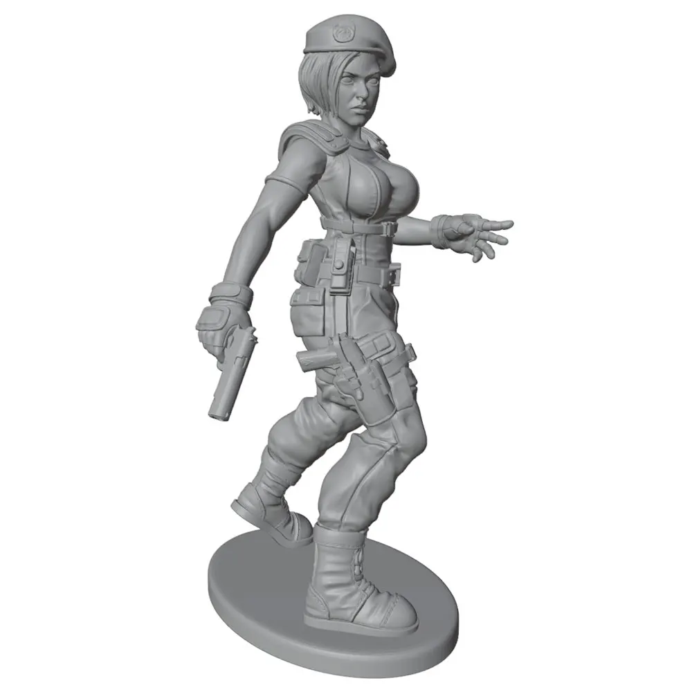 Figura de soldado femenino 1/24 – Modelo de resina para pintar a mano - imagen 2