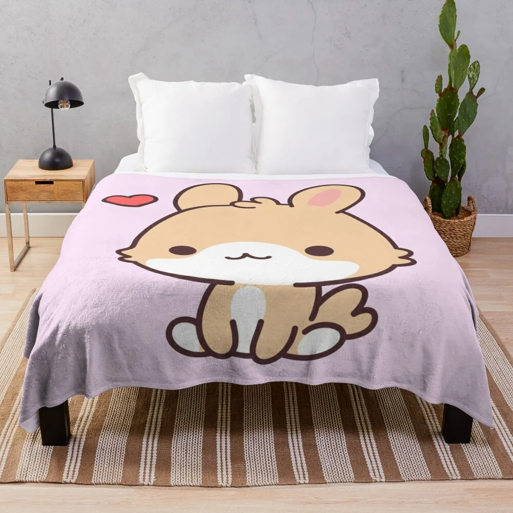 

cute rabbit with heart Throw Blanket Hair Blankets For Sofas Beautifuls Blankets