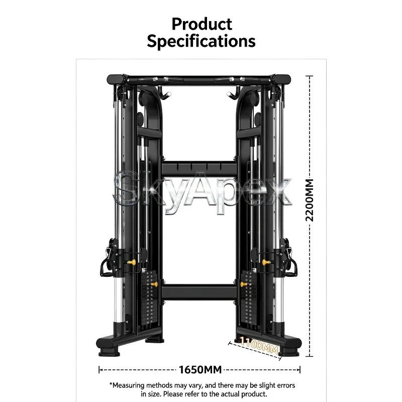 Multifunctional Commercial Cable Crossover Trainer Frame Power Rack Fitness Gear for Full Body Muscle Weight Lifting Workout