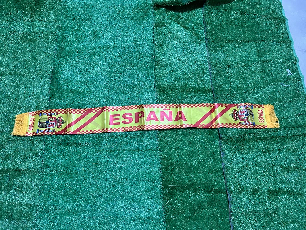 SKY FLAG Spain scarf 14x130cm Double Side Printing Satin Football Soccer Fans Spain Scarf flags banner for sport decoration