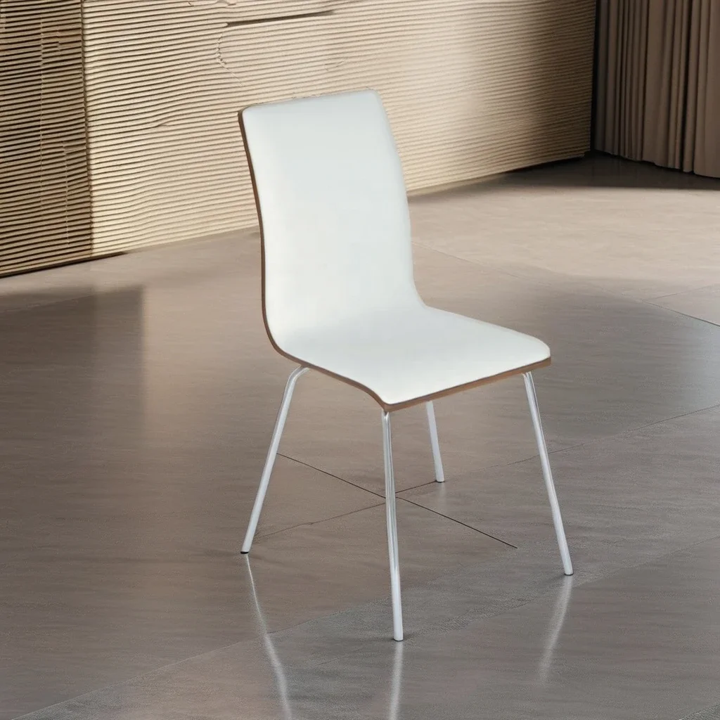 

For Bentwood Chair with Upholstered Leather Seat and Stainless Steel Legs for School Apartment or Home Office Use