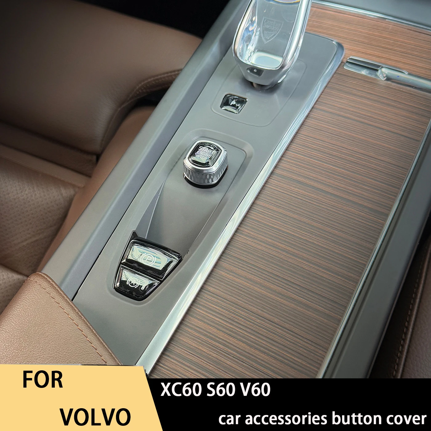 

For Volvo XC60 S60 V60 central control gear shift panel silicone protective pad car accessories button cover