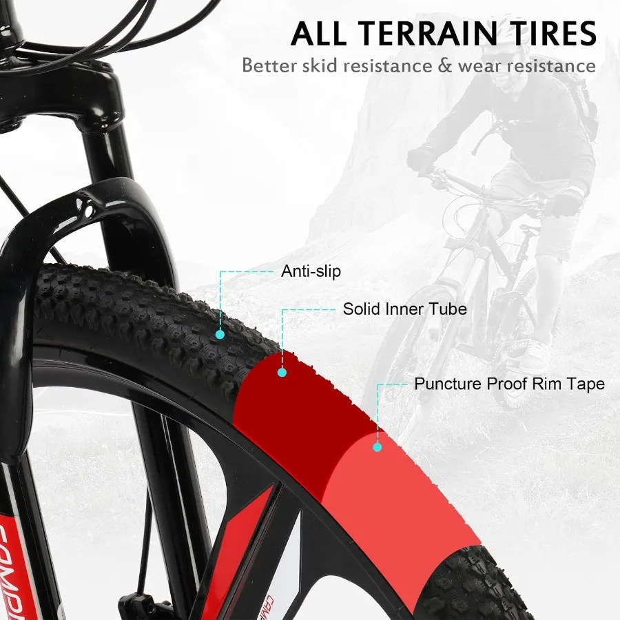 دراجة جبلية قابلة للطي 26 بوصة 21 سرعة دراجة جبلية قابلة للطي مع تأثير صدمة مزدوج فرامل قرصية مزدوجة ميكانيكية قوية Uni #4