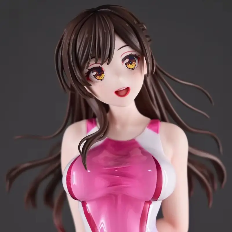 

25cm Sexy Girl Swimsuit Mizuhara Chizuru Anime Figures Standing Renting Girlfriend Model Statue Ornaments Pendant Kids Toys Gift
