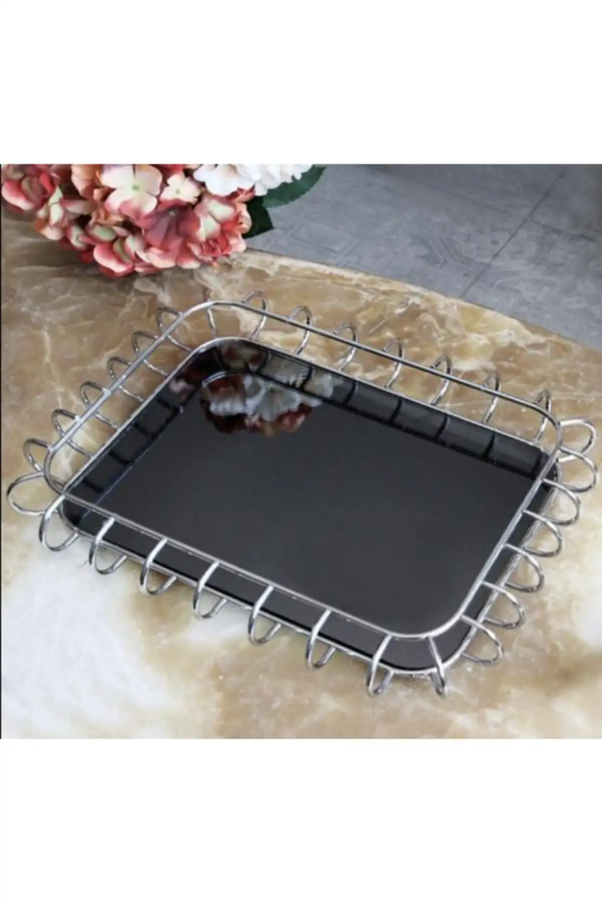 

DOLBOVI Albatross Silver Color luxury Rectangle tray tray поднос plateau luxury