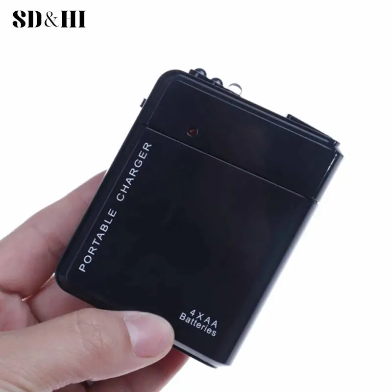 1 Pc Usb 4 Aa Battery Power Emergency Charger Portable Universal Phone Charger