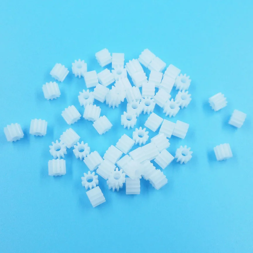 Lot 100 Engrenages Plastique Module 0.5 – Pour Moteur DC, Voiture RC, Hélicoptère, Bricolage