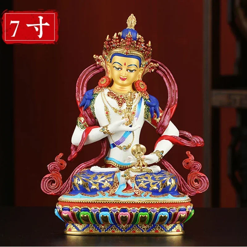 high grade colored draw Good Buddha statue bless family Safety luck Vajra Sakyamuni Vajrasattva Painted A