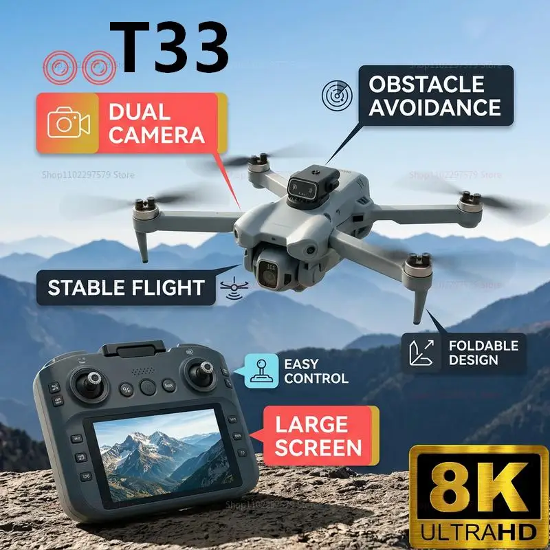 nouveau-drone-rc-t33-2026-avec-camera-8k-Ecran-5-pouces-pliable-quadricoptere-37-v-mode-sans-tete-gps-fpv-cadeaux-aeriens