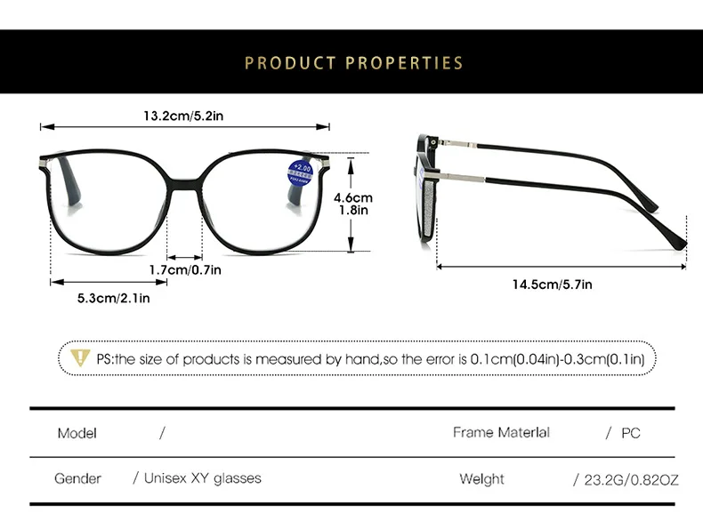 Frauen Lesebrille Große Lila Rahmen Presbyopie Brille Marke Design Anti Blaues Licht Computer Brille Zum Lesen + 1,0 + 1,5 – Detail 2