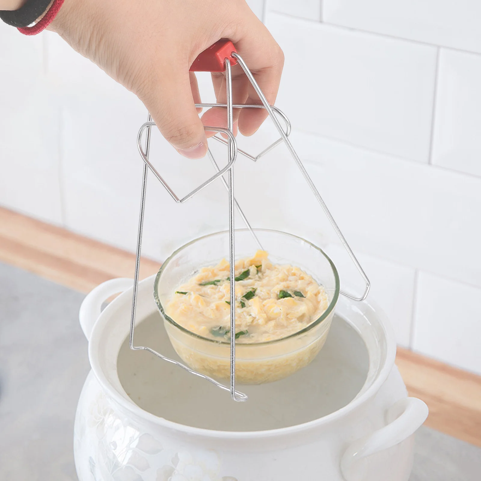 

Anti-scald Clip Hot Plate Gripper Kitchen Tool Multifunctional Dish Bowl Clamp Tongs Rustproof Non-slip Stainless for Microwave
