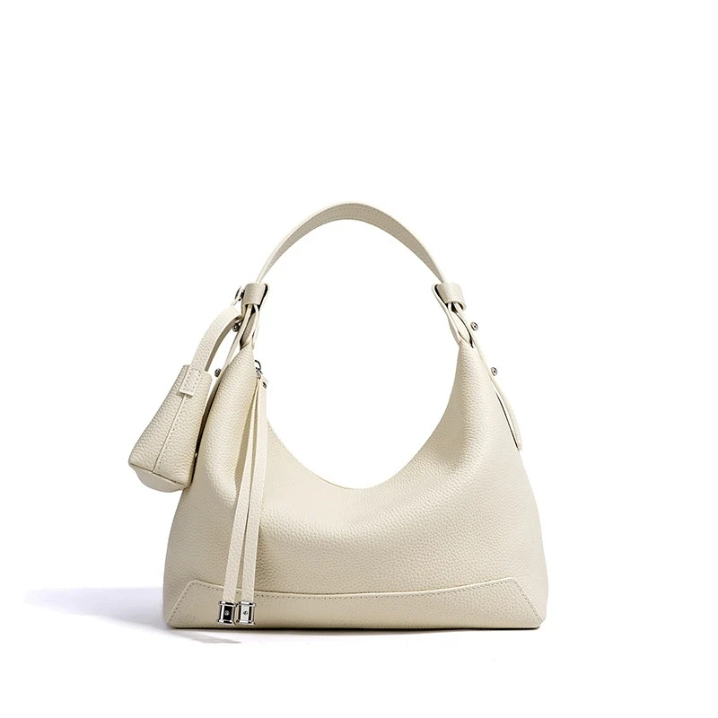 Women's Stylish Leather Bag Natural Vintage Leather Handbags Purses Black Genuine Leather Shoulder Crossbody Bag for Travel