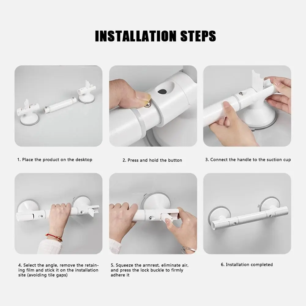 

Useful Anti Slip Hand Grips Shower Tub Grab Handle Safety Bathroom Aid Bath Hardware Grab Bar Towel Rack