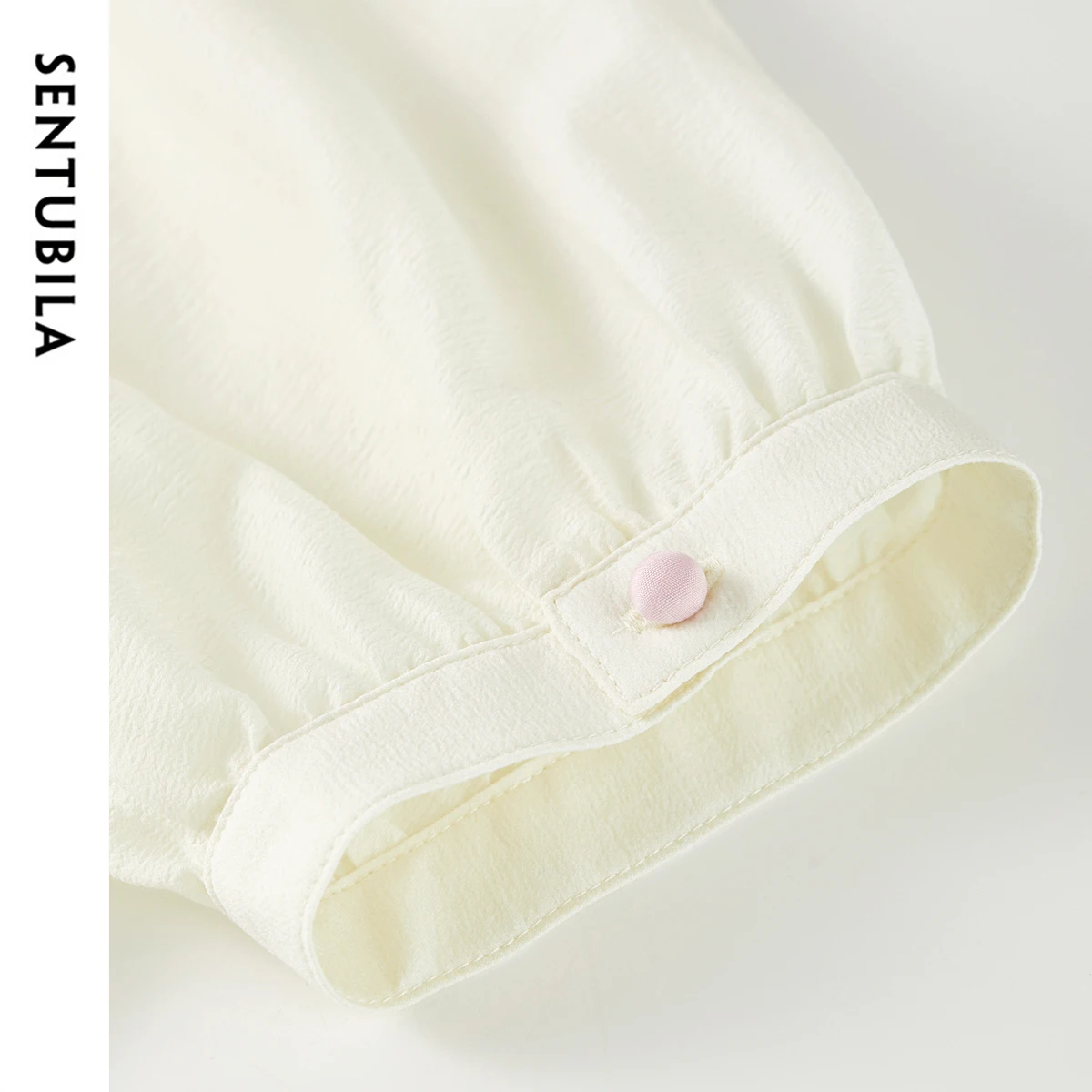 SENTUBILA Square Collar Chiffon Women Blouse 2025 Single Breasted Elegant Loose Casual Short Sleeve Popular Clothes 152V80014