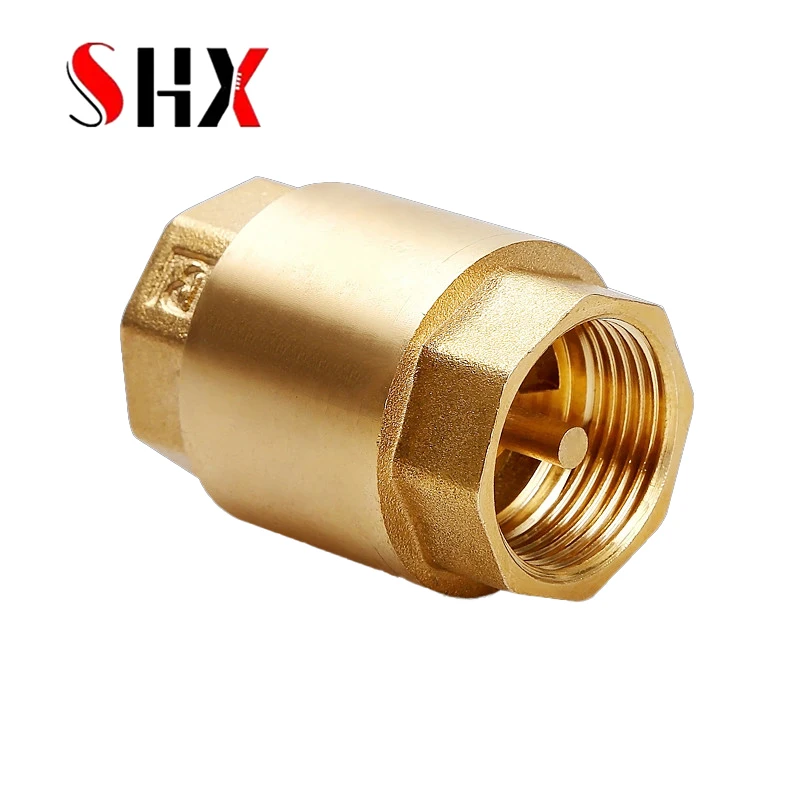 Latão Thread In-Line Primavera Válvulas, Controle de Água, DN15, DN20, DN25 mm Diâmetro, NPT, 1Pc Rosca Interna