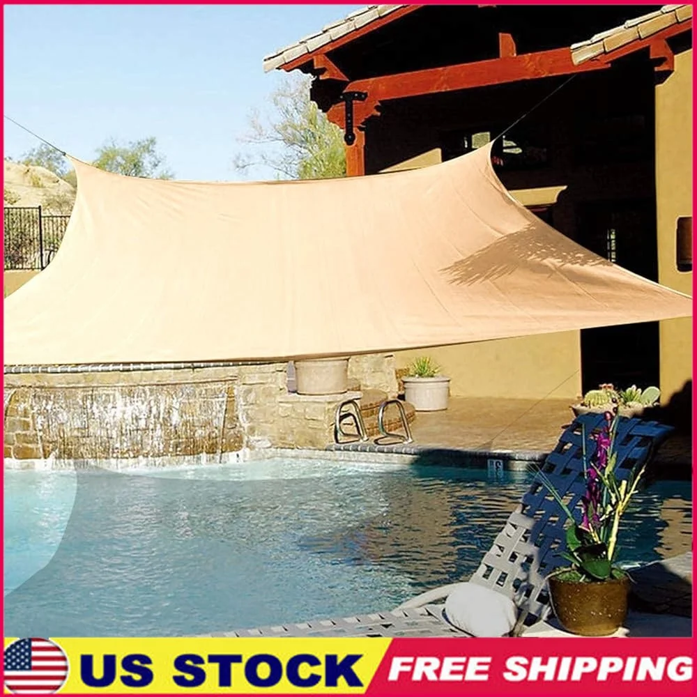 

Square Sun Shade Sail Canopy UV Protection Outdoor Patio Lawn Backyard Durable HDPE Water Design Easy Installation