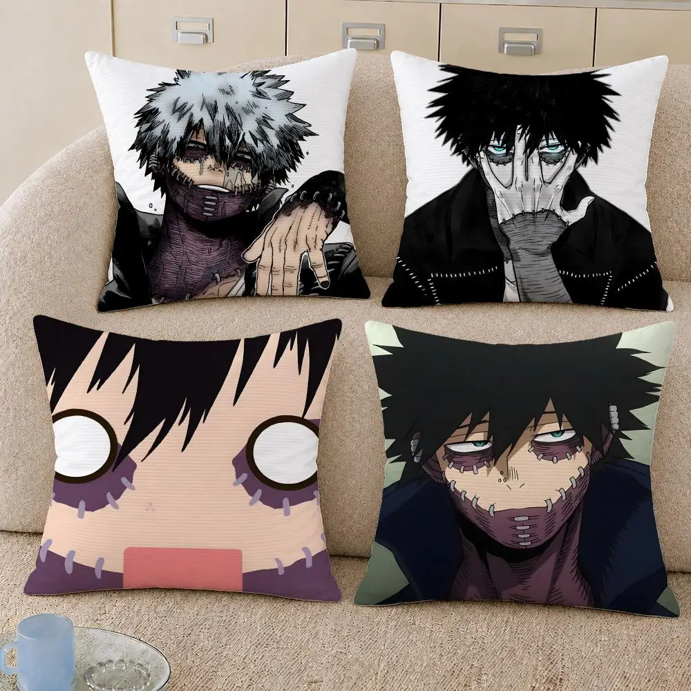 Anime My Hero Academia MHA Dabi Cushion Cover Decorative Pillowcase Soft Short Plush Cozy Durable Sofa Home Decor Items Gift